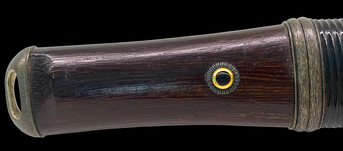 Grape Tanto Koshirae Tanto Tsuka Detail Black_Small_1300px x 574px
